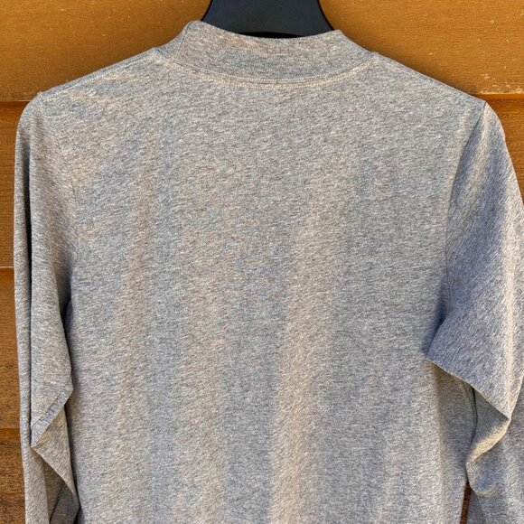 Russell Athletic Gray Long Sleeve Mock Neck Shirt Mens Medium 52% Cotton 48% Pol - Picture 6 of 7